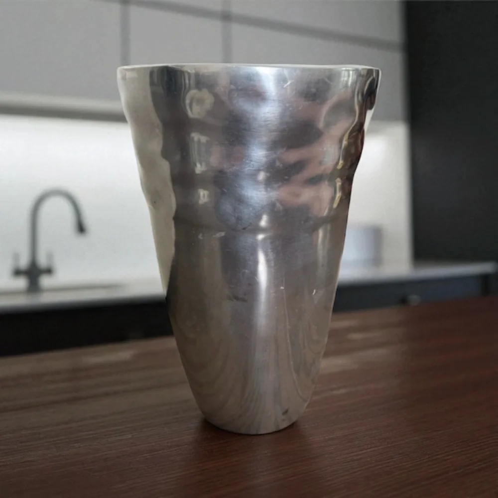Pottery Barn Rippled Aluminum Vase